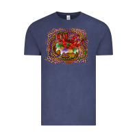 Vintage Denim Mardi gras king cake crawfish Vintage Tee - RanaPortraitStore