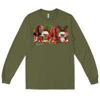 Army Green christmas afro gnomies Long Sleeve Tee - FaDigitalArtStudio