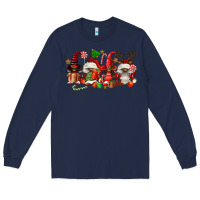 Navy christmas afro gnomies Long Sleeve Tee - FaDigitalArtStudio