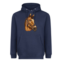Navy horse Heavyweight Hoodie - BarkalooDesign