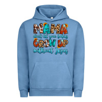 Pigment Pebble Blue mama dont let your babies grow up without jesus Urban Hoodie - Artiststas