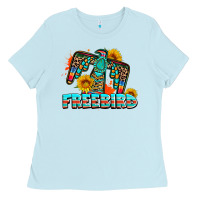 Baby Blue freebird thunderbird Ladies Tee - AdoDesignShop