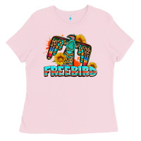 Bubblegum Pink freebird thunderbird Ladies Tee - AdoDesignShop
