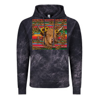 Cloud Black serape leopard turquoise sunflowers cow Vintage Hoodie - RanaPortraitStore