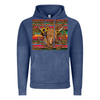 Vintage Denim serape leopard turquoise sunflowers cow Vintage Hoodie - RanaPortraitStore