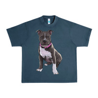 Midnight Navy pitbull Urban Heavy Tee - RanaPortraitStore