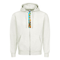 Oatmeal Heather butterfly fall Zipper Hoodie - BundleAndBundleShop
