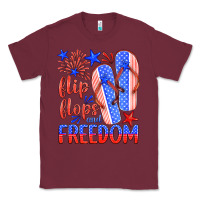 Burgundy flip flops and freedom Classic Tee - HRA Design Shop