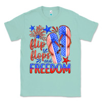 Seafoam flip flops and freedom Classic Tee - HRA Design Shop