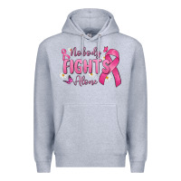 Heather Grey nobody fights alone Premium Hoodie - MaliasSmallBusiness