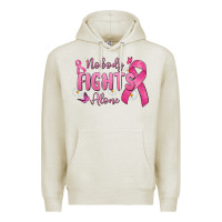 Oatmeal Heather nobody fights alone Premium Hoodie - MaliasSmallBusiness