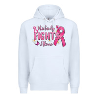 White nobody fights alone Premium Hoodie - MaliasSmallBusiness