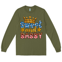 Army Green usa sweet and sassy Long Sleeve Tee - HRA Design Shop