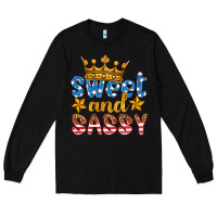 Black usa sweet and sassy Long Sleeve Tee - HRA Design Shop