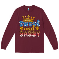 Burgundy usa sweet and sassy Long Sleeve Tee - HRA Design Shop