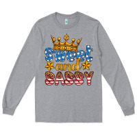 Heather Grey usa sweet and sassy Long Sleeve Tee - HRA Design Shop