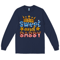 Navy usa sweet and sassy Long Sleeve Tee - HRA Design Shop