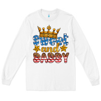 White usa sweet and sassy Long Sleeve Tee - HRA Design Shop