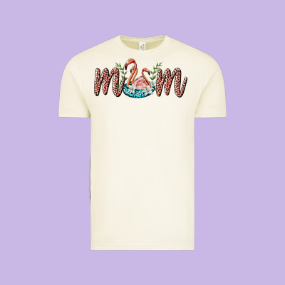 Mom Flamingo Vintage Tee Designed By Barkaloodesign