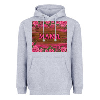 Heather Grey floral leopard mama tumbler Heavyweight Hoodie - BarkalooDesign