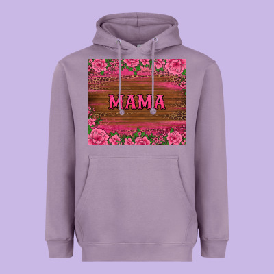 Floral Leopard Mama Tumbler Heavyweight Hoodie Designed By Barkaloodesign