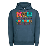 Pigment Midnight Navy mom in every season she shines with grace Urban Hoodie - Artiststas