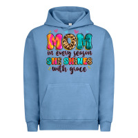 Pigment Pebble Blue mom in every season she shines with grace Urban Hoodie - Artiststas