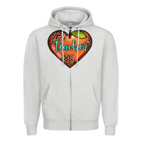 Teacher Heart Zipper Hoodie | Teevron