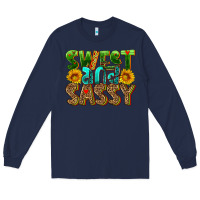 Navy sweet and sassy Long Sleeve Tee - HRA Design Shop