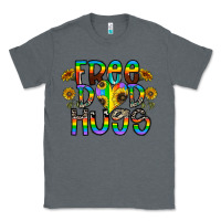 Charcoal Heather free dad hugs Classic Tee - CowhideDigitalArt
