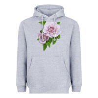 Heather Grey Silver Lining Rose Heavyweight Hoodie - LillyAllenDesigns