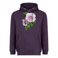 Plum Silver Lining Rose Heavyweight Hoodie - LillyAllenDesigns