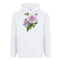 White Silver Lining Rose Heavyweight Hoodie - LillyAllenDesigns
