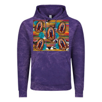 Cloud Purple serape gemstone glitter cowhide lady of guadalupe Vintage Hoodie - RanaPortraitStore