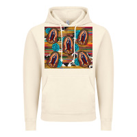 Vintage Artic serape gemstone glitter cowhide lady of guadalupe Vintage Hoodie - RanaPortraitStore
