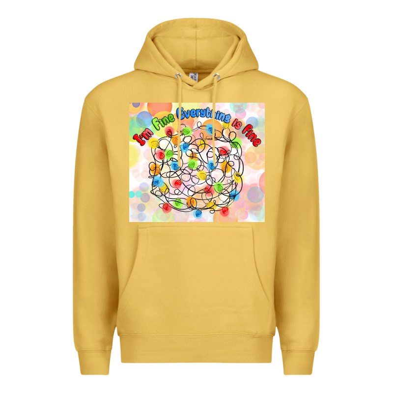 Im Fine Everything Is Fine With Lights Premium Hoodie by MaliasSmallBusiness | Teevron