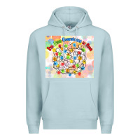 Blue Mist im fine everything is fine with lights Premium Hoodie - MaliasSmallBusiness