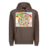 Coffee im fine everything is fine with lights Premium Hoodie - MaliasSmallBusiness