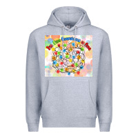 Heather Grey im fine everything is fine with lights Premium Hoodie - MaliasSmallBusiness