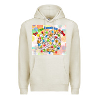 Oatmeal Heather im fine everything is fine with lights Premium Hoodie - MaliasSmallBusiness