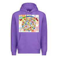 Purple im fine everything is fine with lights Premium Hoodie - MaliasSmallBusiness
