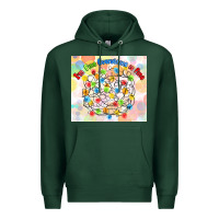 Sports Green im fine everything is fine with lights Premium Hoodie - MaliasSmallBusiness