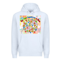 White im fine everything is fine with lights Premium Hoodie - MaliasSmallBusiness