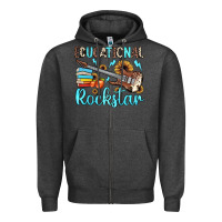 Charcoal Heather educational rockstar Zipper Hoodie - JahusDesignShop