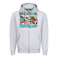 Heather Grey educational rockstar Zipper Hoodie - JahusDesignShop