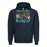 Navy educational rockstar Zipper Hoodie - JahusDesignShop