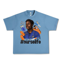 Pebble Blue afro man nurse life Urban Heavy Tee - texasbilliewilder