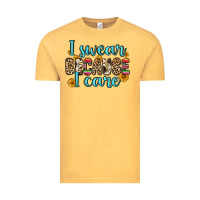 Vintage Mustard i swear because i care Vintage Tee - Zillion Design Studio