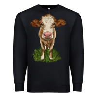 Black simmental heifer Premium Sweatshirt - LillyAllenDesigns