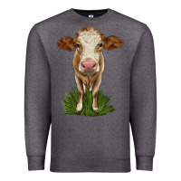Charcoal Heather simmental heifer Premium Sweatshirt - LillyAllenDesigns